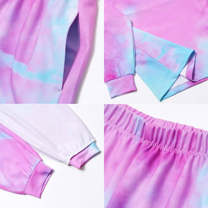 Cómodo conjunto de Sudadera con capucha Tie-Dye-Unisex, ideal para ropa de calle - Product Image 4