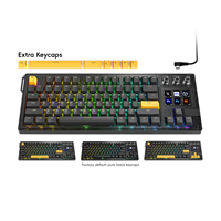 Teclado Mecánico Programable MiraBox K1 Pro de 87 Teclas con 6 Teclas LCD, 3 Perillas, Interruptores RGB Intercambiables en Caliente