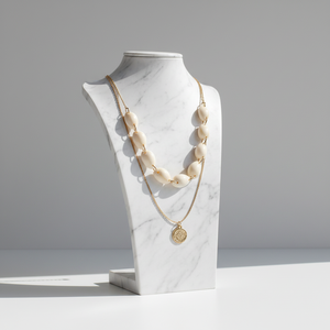 Collana con Ciondolo a Doppio Strato a Forma di Conchiglia - Product Image 3