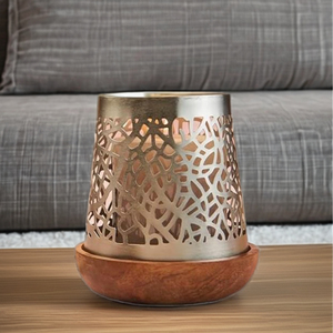 ที่ใส่น้ำชาลายลูกไม้สลับซับซ้อนสามารถปรับแต่งโลโก้ได้พร้อมฐานไม้สำหรับตกแต่งบ้านในวันคริสต์มาส - Product Image 2