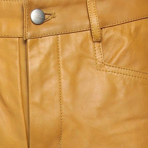 Pantalones ligeros de cuero para hombre superventas, ropa informal lavada, pantalones de cuero para hombre de primera calidad - Product Image 6