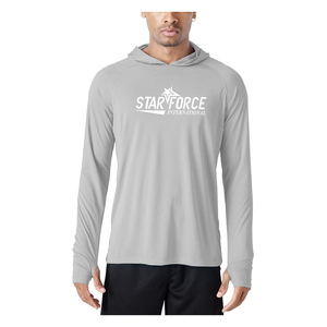 T-shirt de pêche à SPF à séchage rapide hydrophobe de haute technologie sur mesure pour hommes, maillot à manches longues avec protection UV, caractéristique imperméable - Product Image 2