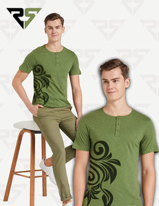 T-shirt personnalisé 100% Premium pur coton vert classique manches courtes bouton style t-shirt été décontracté haute qualité hommes t-shirts - Product Image 2