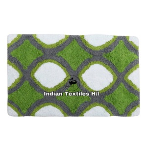 Alfombrilla de baño de algodón con mechones de lujo Alfombrilla de baño antideslizante suave Atractivo y asequible - Product Image 1