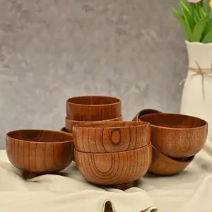 Handmade Vintage Style round <b>Mango</b> <b>Wood</b> Rice <b>Bowl</b> Simple Serving <b>Bowl</b> for Kitchen or Home Use Worldwide Supply - Product Image 6