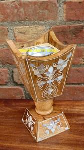 Quemador de Incienso de Madera Árabe Religioso Hecho a Mano Único, Diseño con Incrustaciones de Madreperla, Bakhoor Madhkan, Estilo de Medio Oriente, para Toda Temporada - Product Image 2