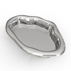 Plateau de rangement décoratif en céramique argentée de 23 cm sur le thème des fruits - Product Image 4