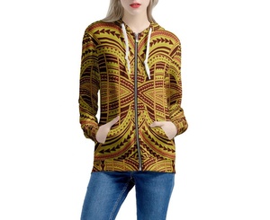 Nuevo diseño personalizado al por mayor OEM impreso de punto mujeres sudaderas con capucha ropa de gimnasio cremallera completa mujeres sublimación sudaderas con capucha - Product Image 2