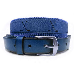 Étiquettes en cuir Ruban de golf de haute qualité Boucle de ceinture Boucle en métal Ceinture de golf en cuir de haute qualité pour hommes - Product Image 3