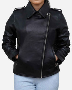 Chaqueta de Cuero de Invierno 2025, Nueva Colección, para Mujer, de Piel de Oveja Estampada, Impermeable, de Alta Calidad, Ajustada, Reversible y Cortavientos - Product Image 6