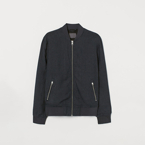 2025 Winter Men's Casual Breathable Windproof Canvas Bomber <b>Jacket</b> with Hood Front Logo Nylon Lining - Product Image 1