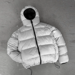 เสื้อแจ็คเก็ตผู้ชายคุณภาพสูง คลาสสิก ผ้าแคนวาส คอตั้ง กันน้ำ มีฮู้ด บุใยสังเคราะห์ ดีไซน์หรูหรา สำหรับฤดูหนาว อุ่น กันลม กันหนาว - Product Image 2