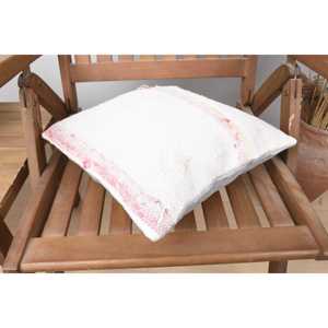 Kantha หมอนขนสัตว์งานเย็บปะสไตล์ชนบท14x14นิ้วผ้าปูที่นอนผ้านุ่มลายดอกไม้แนววินเทจสำหรับตกแต่งคริสต์มาส - Product Image 4
