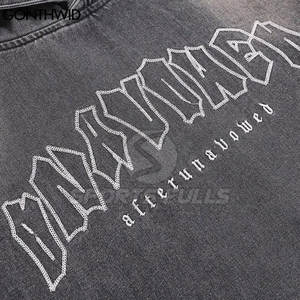 Sudadera con capucha con cremallera de lana desgastada bordada para hombre de invierno con diseño personalizable de tela pesada de estilo urbano - Product Image 6