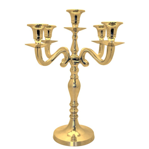 Porte-bougie de mariage pour la décoration de la maison/candélabre doré - Product Image 3