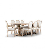 Chaise de salle à manger contemporaine Oliva avec dossier Mobilier de maison pliable en bois de manguier