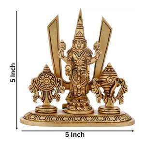 Shankh Chakra ตกแต่ง shankh Chakra 12.7 cm สไตล์ศาสนา tilak Figurine ด้วยการพิมพ์ gravure - Product Image 2