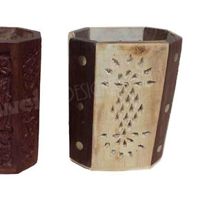 ปากกาไม้ยืนด้วยการฝังงานฝีมือจัดโต๊ะด้วยทองเหลืองหรือการฝังกระดูกเครื่องเขียนไม้หรูหรา - Product Image 1