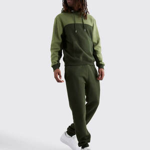 Sweat à capuche en coton personnalisé OEM, pantalon de survêtement grande taille pour homme, survêtement évasé, ensemble jogging deux pièces pour homme, 2025 - Product Image 4