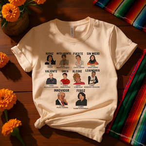 Sudadera y Camiseta Heroica de Leyendas y Líderes Latinos Hispanos para el Mes de la Herencia Hispana, Camiseta Promocional para Latinas - Product Image 3