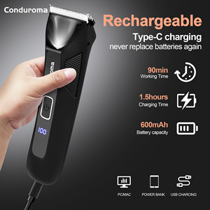 Conduroma Tondeuse Électrique Pubienne 3 en 1 avec Lumière LED, Rasoir Intime Étanche avec Station de Charge, Tondeuse pour Poils Inguinaux - Product Image 6