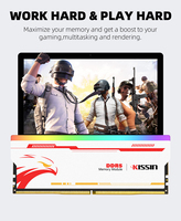 Mémoire PC KISSIN RAM RGB DDR5 Udimm 16 Go 6000 MHz DDR5 RAM pour ordinateur de bureau 288 broches 1,2 V DDR5 RAM 16 Go 32 Go pour ordinateur de jeu