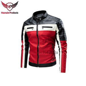 Veste Moto en Cuir pour Homme, Automne, Décontractée, Vintage, Polaire, Coupe-Vent, Mode Printemps - Product Image 5