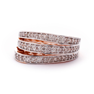 แหวนผู้ชายหลายวงสีโรสโกลด์ระดับพรีเมียม ของขวัญวันครบรอบ - Product Image 1