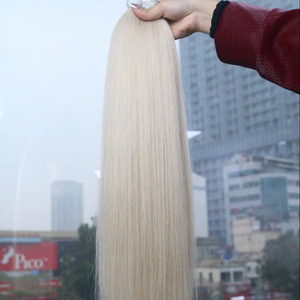 Haute qualité 26 pouces couleur claire vietnamien brut soyeux vague droite Extensions de cheveux humains expédition rapide grand gros en vrac - Product Image 1