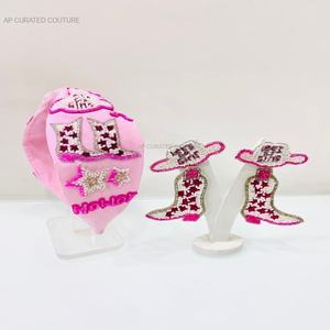 Increíble diseño de zapatos temporada festiva turbante Rosa estilo indio trabajo hecho a mano semilla con cuentas turbante estilo fiesta tocados para mujeres - Product Image 2