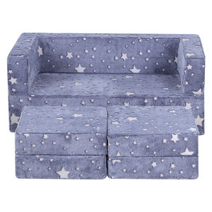 Sofá Infantil de Espuma, Cómodo Sillón para Niños Pequeños, Silla para Bebés, Silla Suave para Niños Pequeños, Relleno de Espuma y Terciopelo Brillante en la Oscuridad, Sofá Infantil - Product Image 1