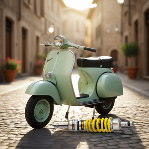 Amortiguador Delantero Ajustable Amarillo para Motocicletas Vespa 50 ET3 125 - Product Image 3