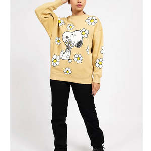 เสื้อสเวตเตอร์พิมพ์ลายเสื้อสเวตเตอร์มีฮู้ดแบบห้อยไหล่สำหรับผู้หญิงเสื้อสเวตเชิ้ตมีโลโก้ออกแบบได้ตามต้องการสินค้ามาใหม่ - Product Image 6