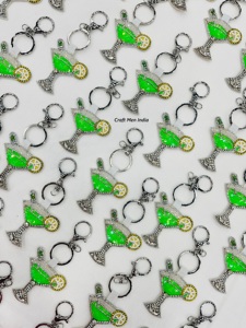 ใหม่พวงกุญแจลูกปัดหลากสีสันสวยงามมาการิต้าลูกปัดพวงกุญแจกระเป๋าเป้สะพายหลังหูฟังอุปกรณ์เสริมพวงกุญแจปาร์ตี้ขนาดเล็ก - Product Image 5