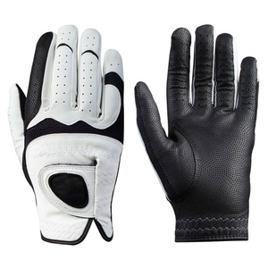 Gants de golf en cuir d'agneau de couleur blanche douce de haute qualité Gants de logo personnalisés respirants pour golfeur Gants de golf tous temps - Product Image 4