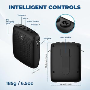 Draagbare Draadloze Mini Pa <span class=keywords><strong>Stereo</strong></span> Audio Versterker Voor Thuisgebruik Met 15W <span class=keywords><strong>Output</strong></span> 12-15H Batterijduur En Draadloze Microfoon - Product Image 5