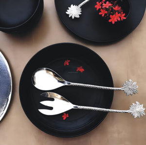 ชุดเสิร์ฟมือจับลายมะพร้าวสีเงิน (แพ็ค 3) - Product Image 3