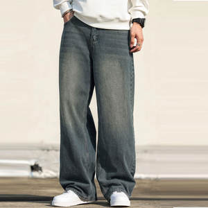 Pantalon baggy en denim respirant de qualité supérieure pour hommes Prix de gros Pantalon surdimensionné en denim avec design personnalisé pour hommes - Product Image 3