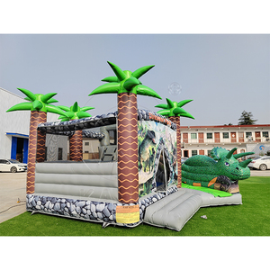 Commercial Dinosaur Theme <b>Inflatable</b> Bouncy Castle Wet Dry Slide Combo - Product Image 2