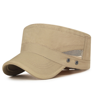 New 2025 Summer <b>Flat</b> <b>Hat</b> Outdoor Breathable Mesh Quick Drying <b>Men</b> Patrol Cadet Cap OEM ODM - Product Image 5