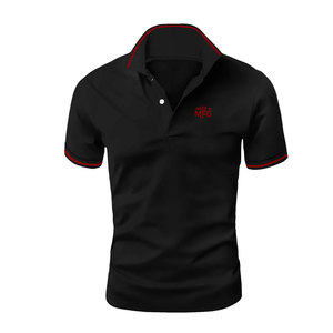 Vente en gros de t-shirts polo 100% coton de qualité supérieure pour hommes, t-shirts en toile à motif uni et à contraste de couleur, meilleur matériau - Product Image 1