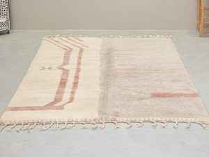 Tapis marocains en laine noués à la main Tapis en laine à motif abstrait pour la maison et le salon - Product Image 4