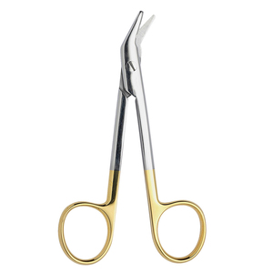 Ciseaux universels MEDIHEAL SURGICAL CORPORATION de qualité supérieure, modèle TC Crown, demi-ornés d'or, pour couper les ligatures et plier les fils, 12 cm, en acier inoxydable - Product Image 1