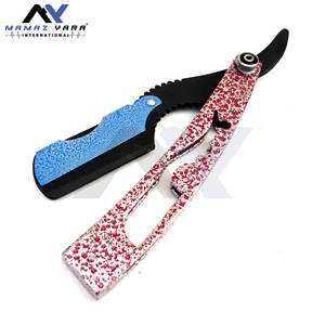 Navajas de Barbero Profesionales Negras para Peluquería, Afeitado Tradicional, Navaja de Filo Recto, Aseo Masculino Moderno y Clásico - Product Image 4