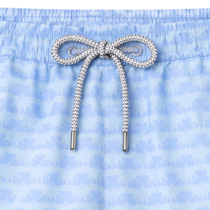 Shorts de Baño Reciclados para Hombre, Estampado de Elefantes Azul Claro, Secado Rápido, con Cintura Elástica, Cordón y Bolsillos - Product Image 3