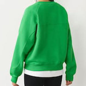 Sweat-shirt à col rond en polaire de bonne qualité pour femmes en gros, couleur unie, unisexe, streetwear chaud, pull personnalisé pour l'hiver, OEM ODM USA - Product Image 2