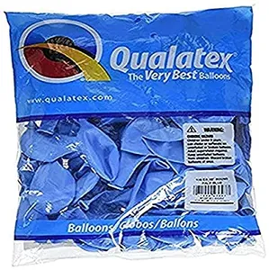 ลูกโป่งยางลาเท็กซ์สีฟ้าพาสเทล Qualatex ขนาด 9 นิ้ว (100 ลูก) - Product Image 1