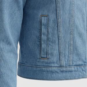 Veste en jean pour homme à prix de gros, vêtement décontracté, doublure personnalisée, couleur personnalisée, jean long, logo personnalisé imprimé sur le devant - Product Image 5