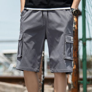 Pantalones cortos de talla grande 9XL para hombre, pantalones cortos Cargo de algodón para hombre grande y alto, Bermudas informales con cordón de verano para hombre con múltiples bolsillos - Product Image 5