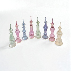 Bouteille de parfum artisanale soufflée à la bouche, art populaire égyptien LW10 ZAHEREEN, souvenir, décoration de remise de diplôme/Nouvel An, artisanat en verre - Product Image 1